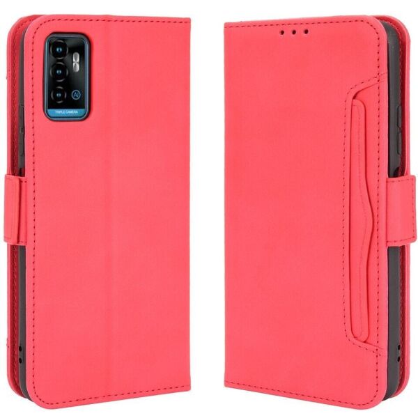 

Чехол Deexe Wallet Stand для ZTE Blade A71 - Red