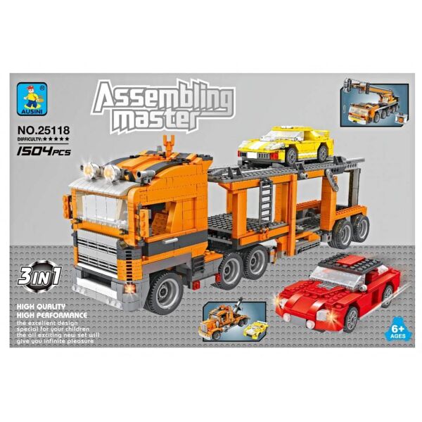 

Конструктор Ausini 25118 СТРОЙКА - Стройтехника 3в1 (1 504 дет.)
