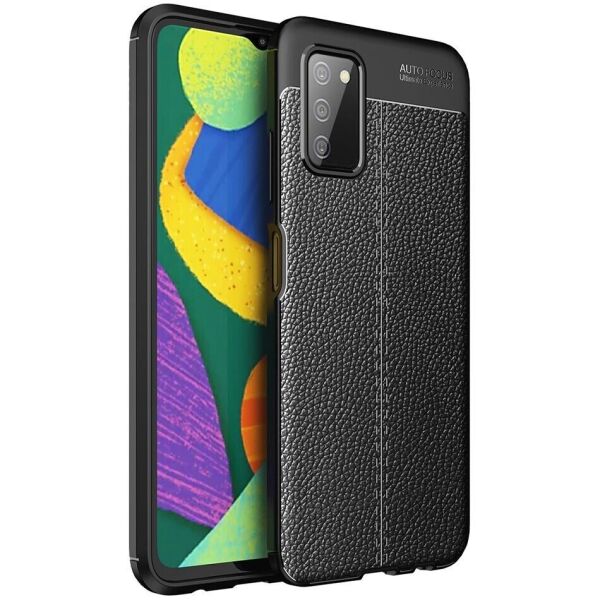 

Защитный чехол Deexe Leather Cover для Samsung Galaxy A03s (A037) - Black