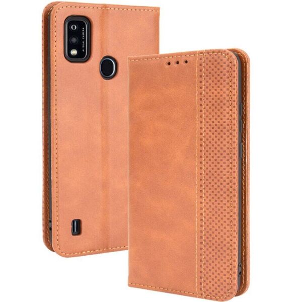 

Чехол Deexe Retro Style для ZTE Blade A51 - Brown