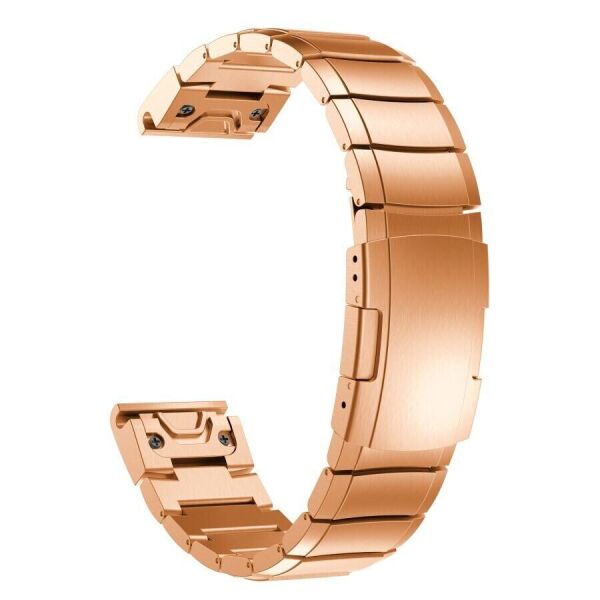 

Ремешок Deexe Stainless Steel для часов Garmin c креплением QuickFit 26mm - Rose Gold