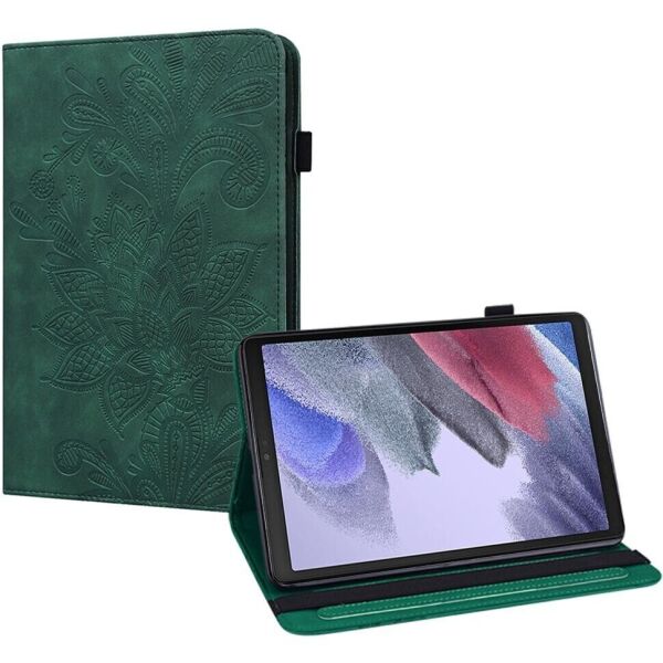 

Защитный чехол Deexe Flower Print для Samsung Galaxy Tab A7 Lite (T220/T225) - Green