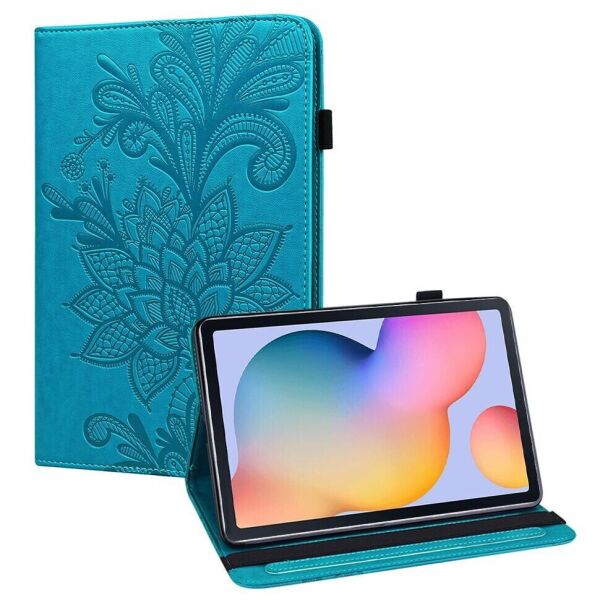 

Защитный чехол Deexe Flower Print для Samsung Galaxy Tab S6 lite 10.4 (P610/615) - Blue