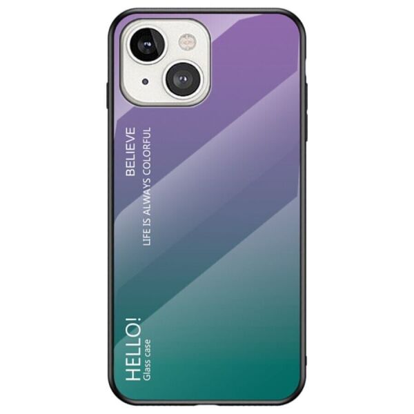 

Защитный чехол Deexe Gradient Color для Apple iPhone 13 mini - Purple / Green