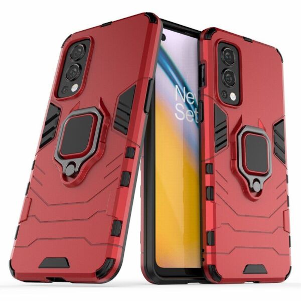 

Защитный чехол Deexe Hybrid Case для OnePlus Nord 2 - Red