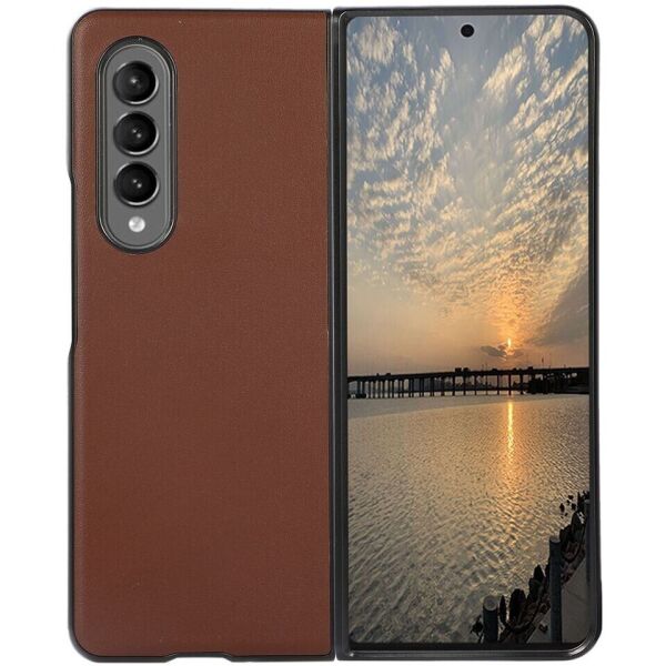 

Защитный чехол Deexe Leather Case для Samsung Galaxy Z Fold 3 - Brown