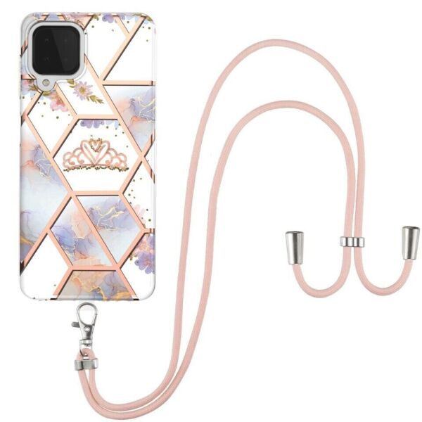 

Защитный чехол Deexe Marble Flower для Samsung Galaxy A22 (A225) - Crown