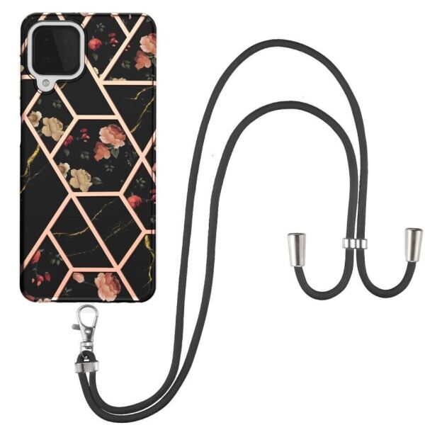 

Защитный чехол Deexe Marble Flower для Samsung Galaxy A22 (A225) - Black Flowers