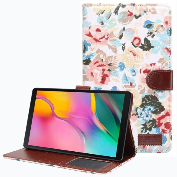 

Чехол Deexe Peony Pattern для Samsung Galaxy Tab A7 Lite (T220/T225) - White