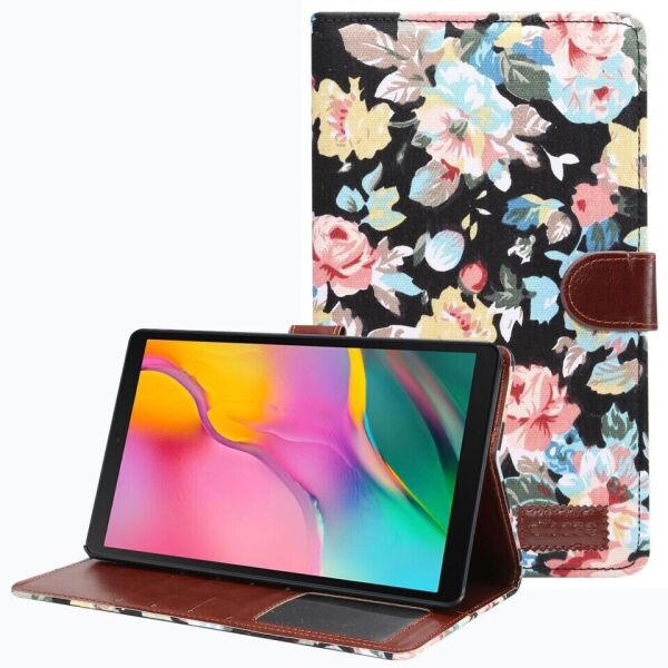 

Чехол Deexe Peony Pattern для Samsung Galaxy Tab A7 Lite (T220/T225) - Black