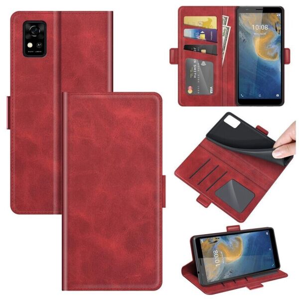 

Чехол Deexe Retro Wallet для ZTE Blade A31 - Red