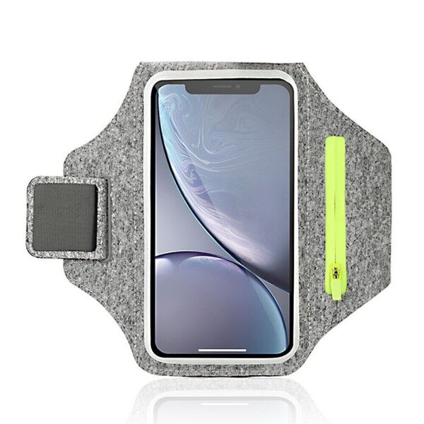 

Чехол на руку Deexe Running Armband для смартфонов 6,7 дюйма - Grey