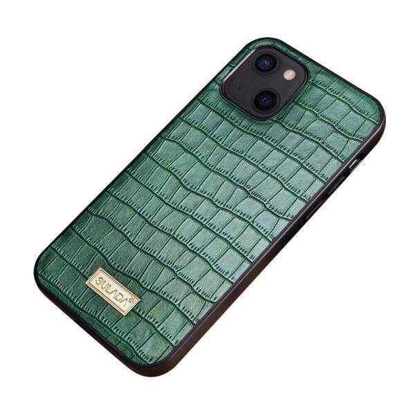 

Защитный чехол SULADA Crocodile Style для Apple iPhone 13 mini - Green
