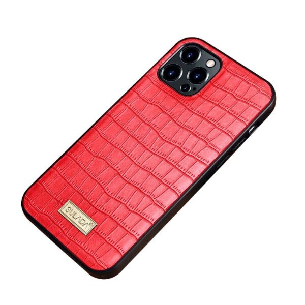 

Защитный чехол SULADA Crocodile Style для Apple iPhone 13 Pro Max - Red
