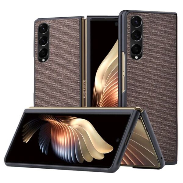 

Защитный чехол UniCase Cloth Texture для Samsung Galaxy Z Fold 3 - Brown