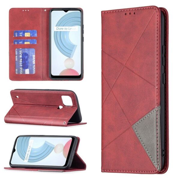 

Чехол UniCase Geometric Pattern для Realme C21 / C20 - Red