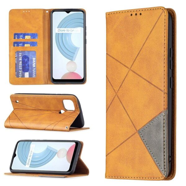 

Чехол UniCase Geometric Pattern для Realme C21 / C20 - Brown