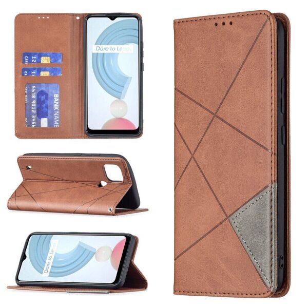 

Чехол UniCase Geometric Pattern для Realme C21 / C20 - Coffee
