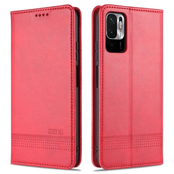 

Чехол-книжка AZNS Classic Series для Xiaomi Redmi Note 10 5G / Poco M3 Pro - Red