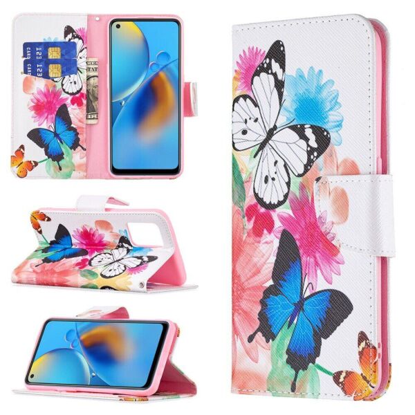 

Чехол-книжка Deexe Color Wallet для OPPO A74 - Vivid Butterflies