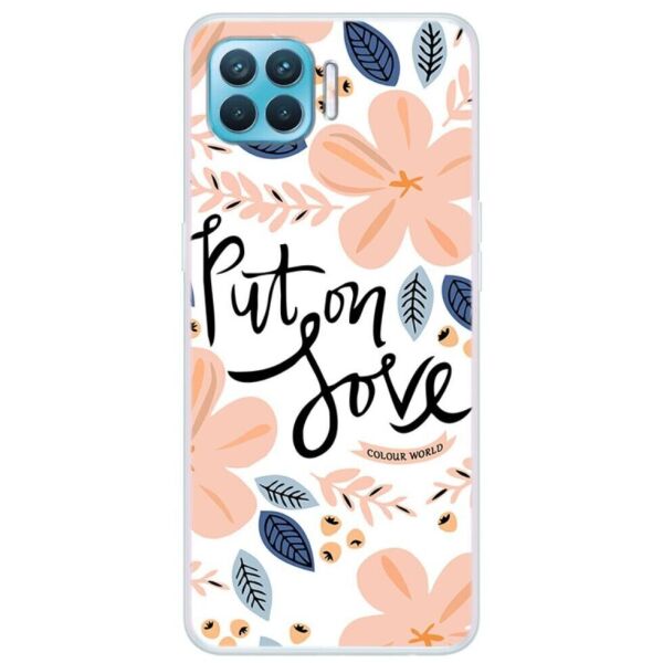 

Силиконовый (TPU) чехол Deexe Life Style для OPPO Reno 4 lite - Flower Pattern