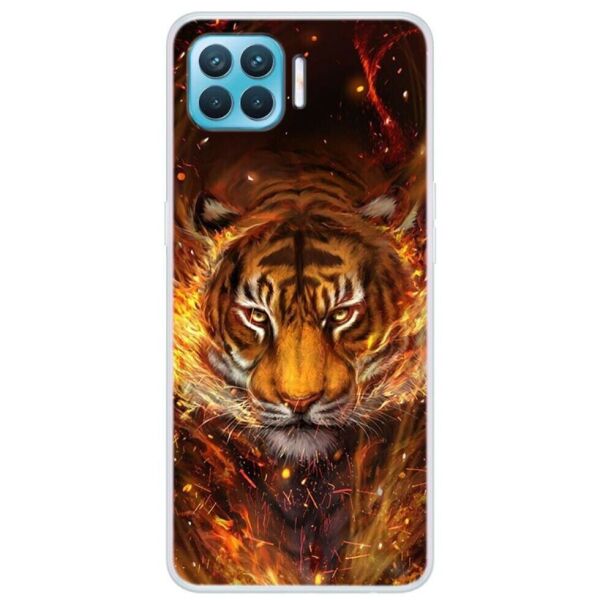 

Силиконовый (TPU) чехол Deexe Life Style для OPPO Reno 4 lite - Tiger