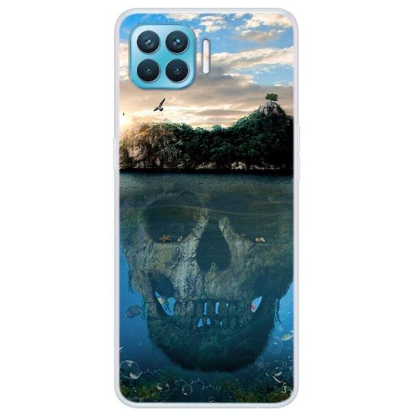 

Силиконовый (TPU) чехол Deexe Life Style для OPPO Reno 4 lite - Skull