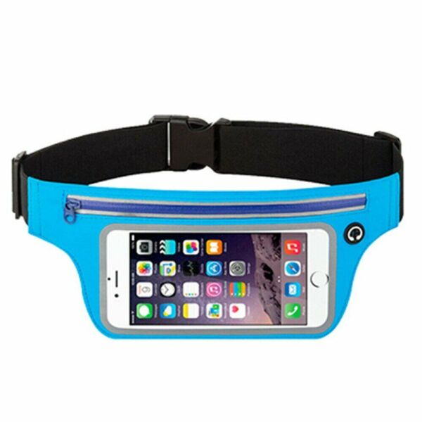 

Спортивный чехол на пояс Deexe Workout Belt (размер: L) - Blue