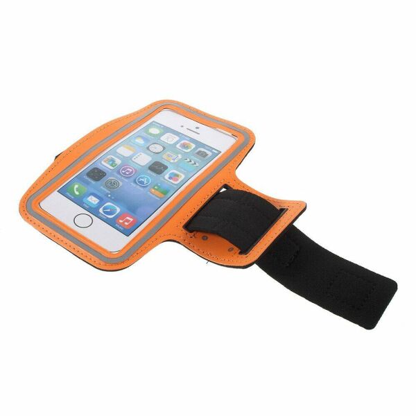 

Чехол на руку Deexe Running Sports для смартфонов шириной до 77мм - Orange