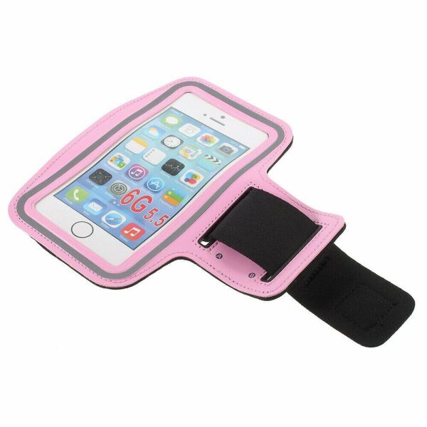

Чехол на руку Deexe Running Sports для смартфонов шириной до 77мм - Pink