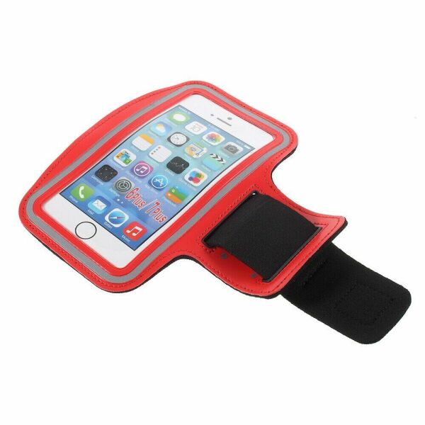 

Чехол на руку Deexe Running Sports для смартфонов шириной до 77мм - Red