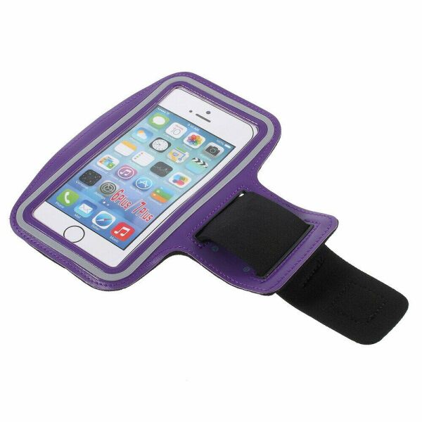 

Чехол на руку Deexe Running Sports для смартфонов шириной до 77мм - Purple