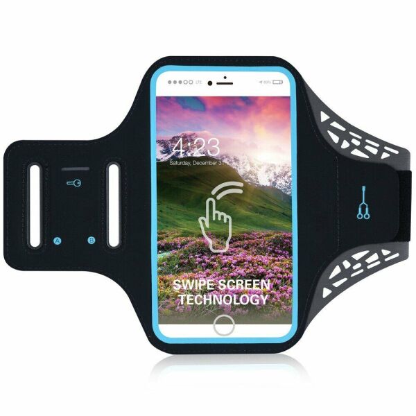 

Чехол на руку Deexe Ultrathin Armband Case (размер: L) - Black