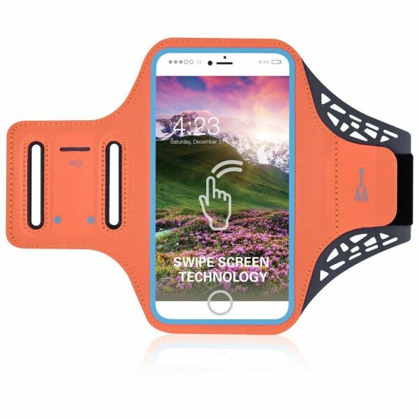 

Чехол на руку Deexe Ultrathin Armband Case (размер: L) - Orange