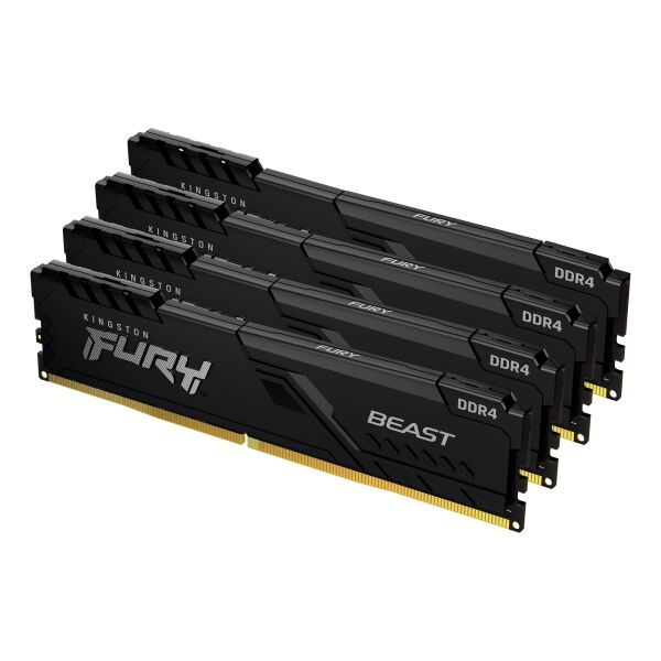 

Модуль памяти DDR4 4x16GB/3600 Kingston Fury Beast Black (KF436C18BBAK4/64)