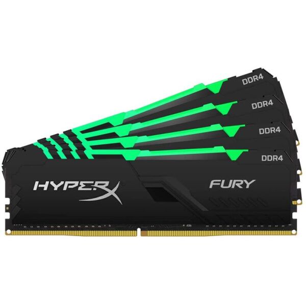 

Модуль памяти DDR4 4x16GB/3200 Kingston HyperX Fury RGB (HX432C16FB3AK4/64)