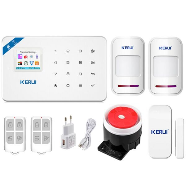 

GSM сигнализация охранная Kerui Wi-Fi W18 для 1-комнатной квартиры, для дачи, для дома, малое энергопотребление