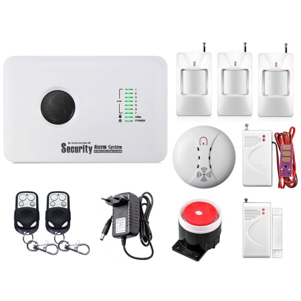 

GSM сигнализация охранная Kerui alarm G10С Pro для 2-комнатной квартиры, для дачи, для дома, малое энергопотребление