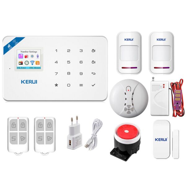 

GSM сигнализация охранная Kerui Wi-Fi W18 Pro для 1-комнатной квартиры, для дачи, для дома, малое энергопотребление