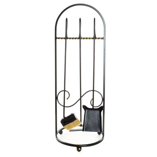 

Каминный набор металлический кованый Ferrum Fakel 3 Black Gold, 28х28х77см., гарантия 1 год