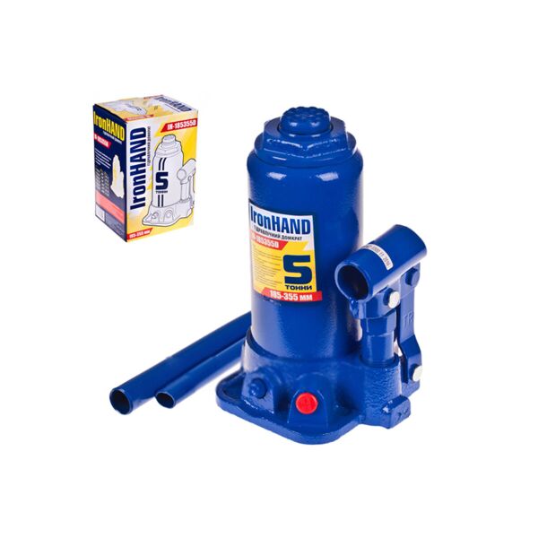 

Гидравлический домкрат бутылочный Vitol IH-185355D 5 тонн 355мм Iron Hand