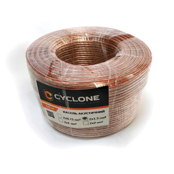 

Кабель акустический CYCLONE 2*1,5мм 50м