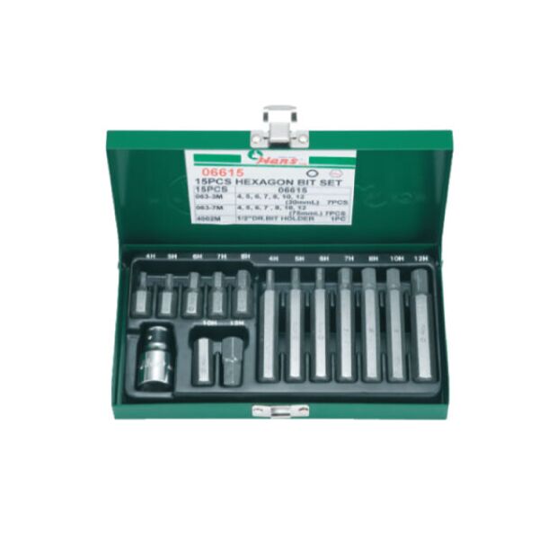 

Набор бит шестигранных 15 предметов HANS 06615