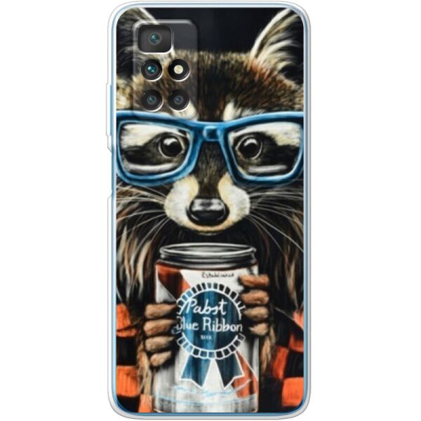 

Силиконовый чехол BoxFace Xiaomi Redmi 10 Енот с банкой (43311-up1333)
