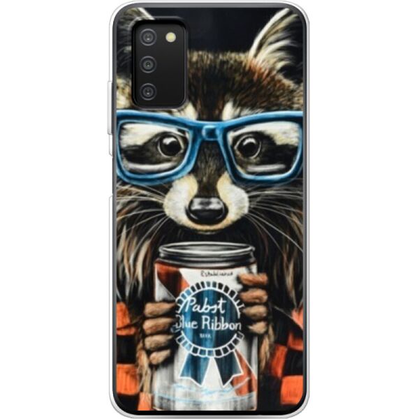 

Силиконовый чехол BoxFace Samsung Galaxy A03s Енот с банкой (43255-up1333)