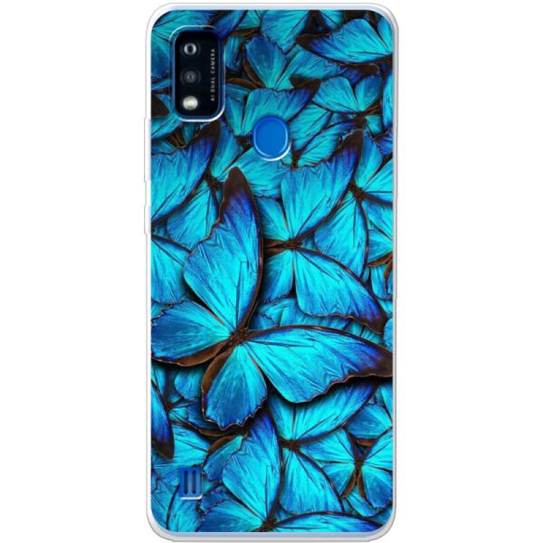 

Силиконовый чехол BoxFace ZTE A51 лазурные бабочки (43298-up1550)