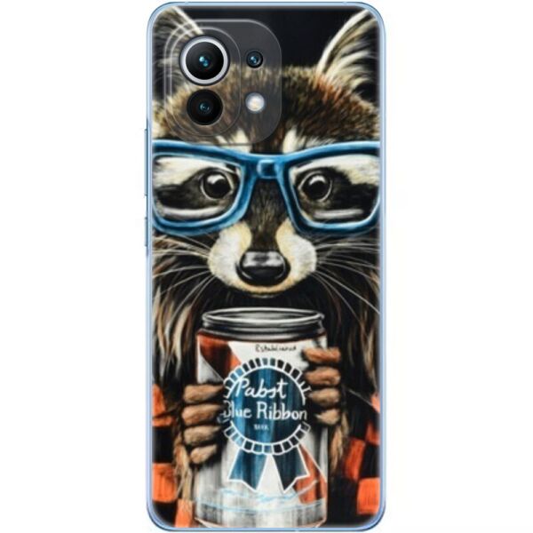 

Силиконовый чехол BoxFace Xiaomi Mi 11 Енот с банкой (41924-up1333)