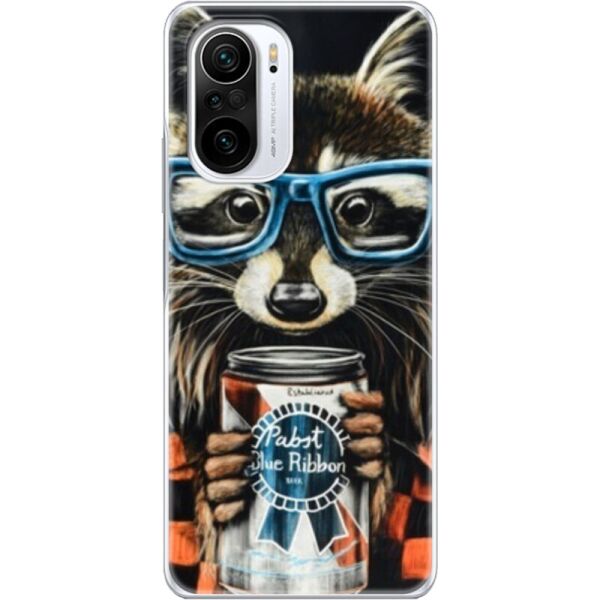 

Силиконовый чехол BoxFace Xiaomi Poco F3 Енот с банкой (42102-up1333)