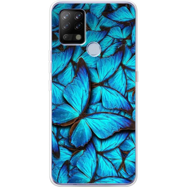 

Силиконовый чехол BoxFace Tecno POVA лазурные бабочки (43287-up1550)