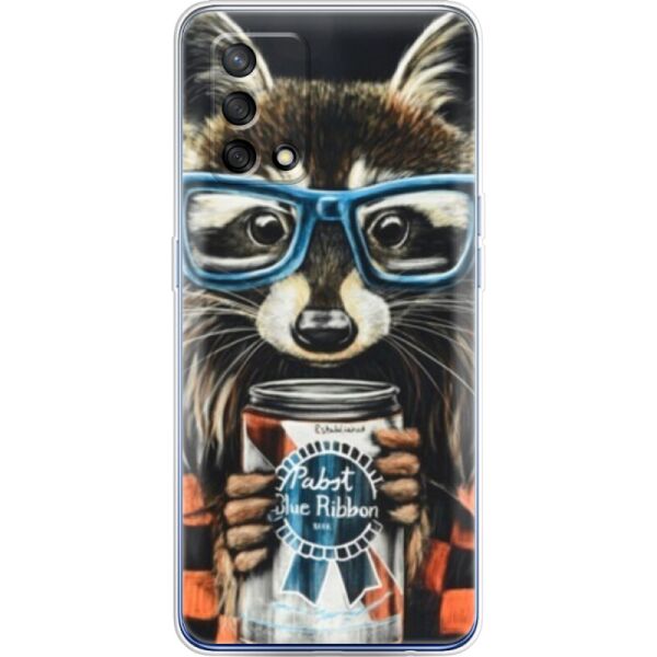 

Силиконовый чехол BoxFace OPPO A74 Енот с банкой (42792-up1333)